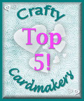 I made top 5 at crafty cardmakers