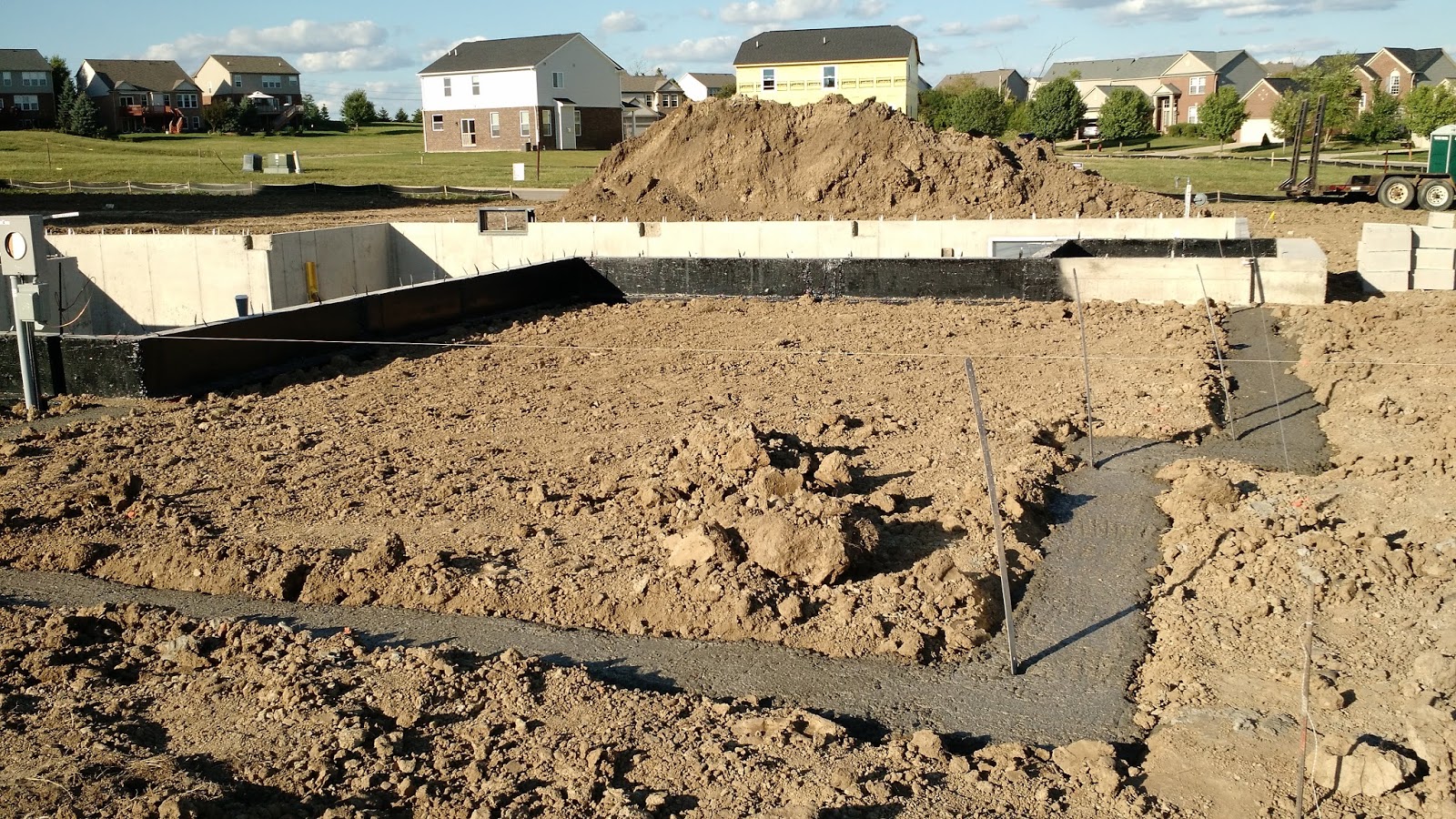 Building Our New Home Garage Footing Poured