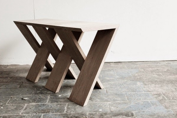 Purist design furniture made of wood