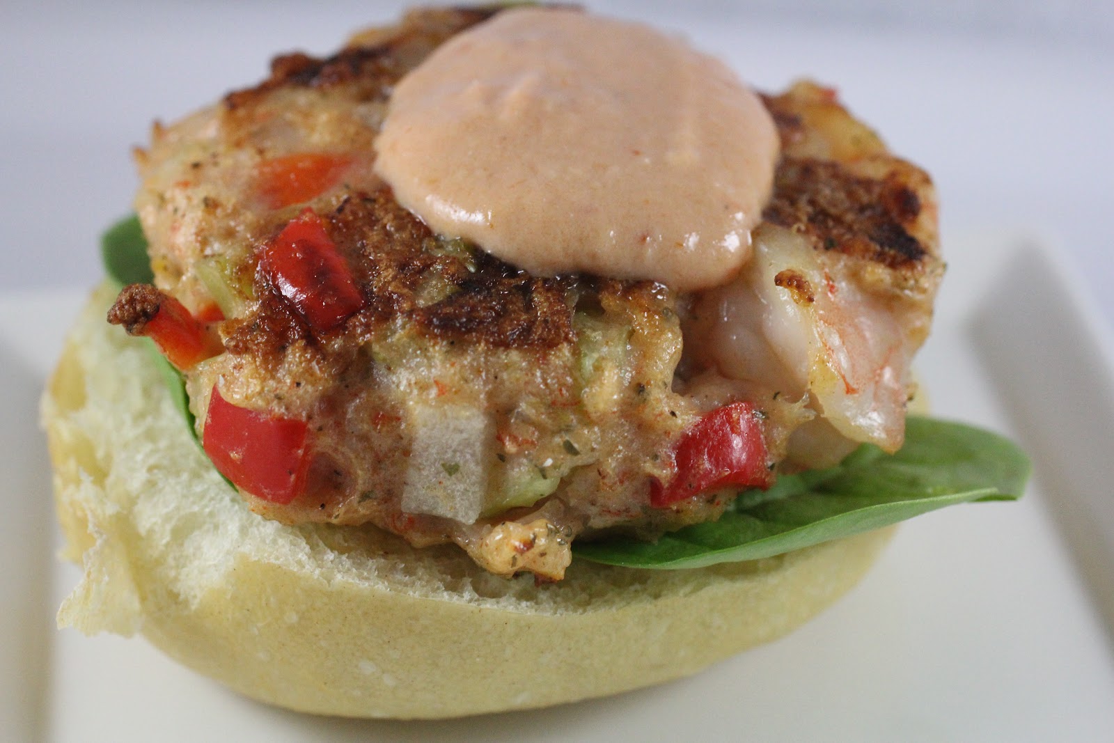 Crostini and Chianti Shrimp Burgers