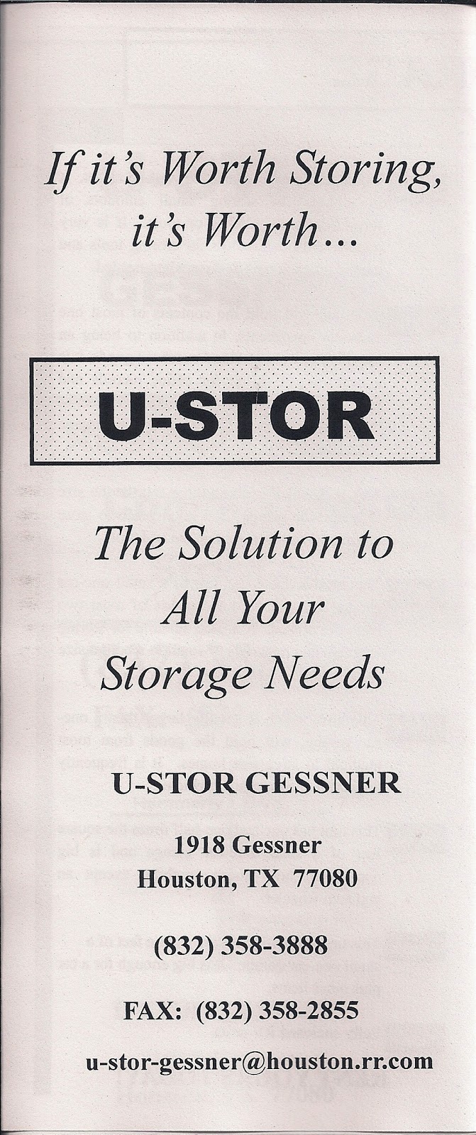 USTOR Gessner Self Storage in Houston, Texas