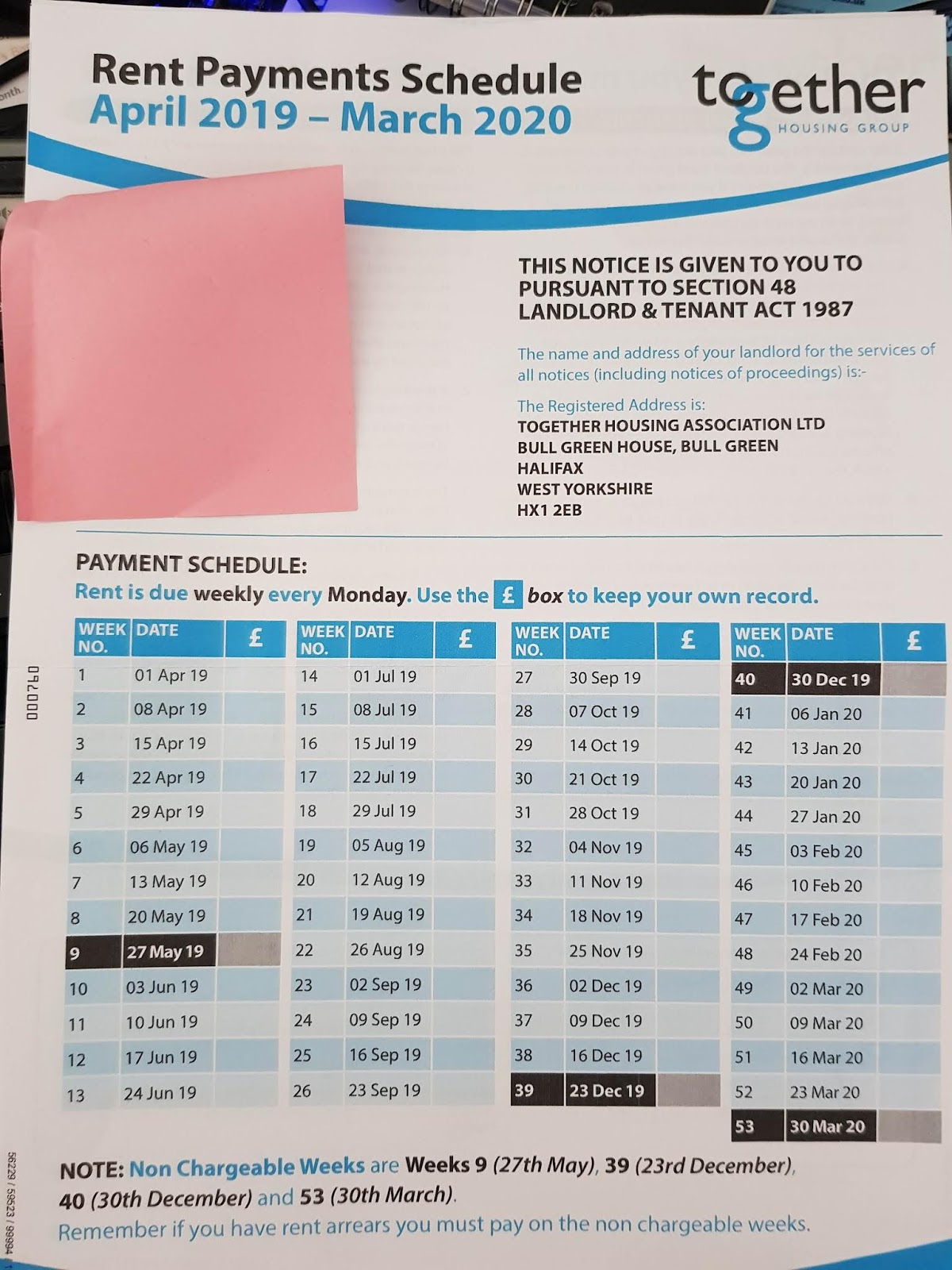 Life on the Council Estate Together Housing Rent Free Weeks 2019 2020