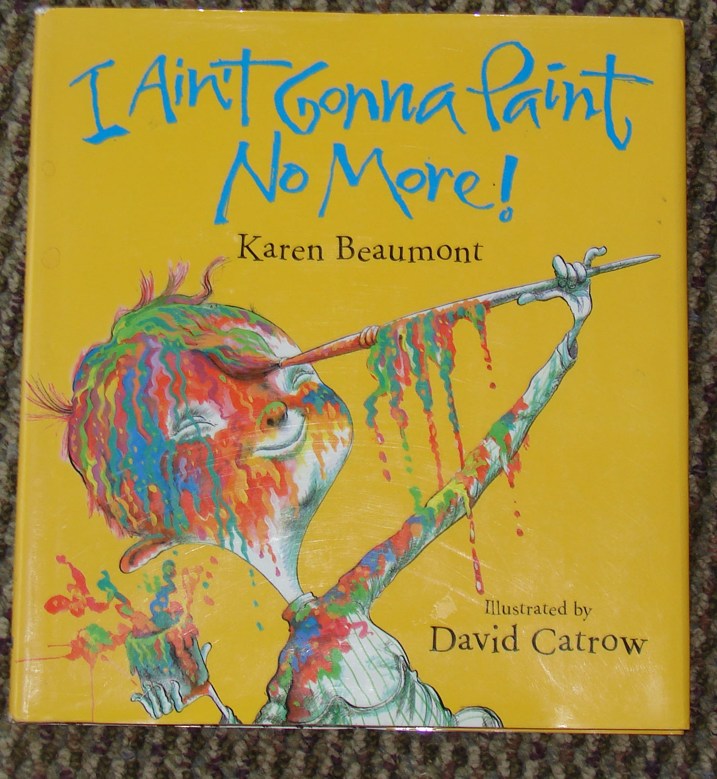 In the art room.... PreK "Ain't Gonna Paint No More!"