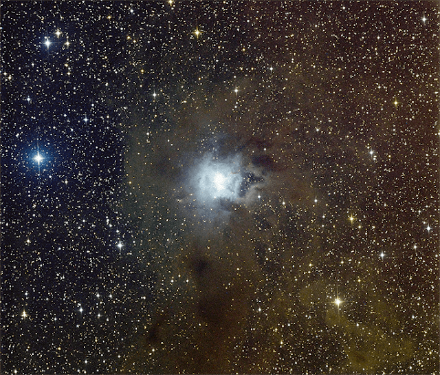 NGC 7023, the "Iris Nebula" imaged via the ATEO Online Portal at 300 seconds LRGB (Binning 1 for L / 2 for RGB) Image by Insight Observatory on ATEO-1 - 16" f3.7 Astrograph imaging telescope.