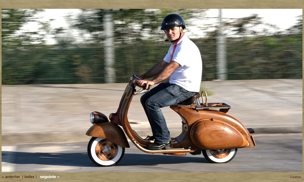 Vespa portuguesa de madeira Ideias Green