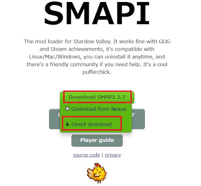 マターライフ/マインクラフト: スターデューバレー MOD SMAPI の導入