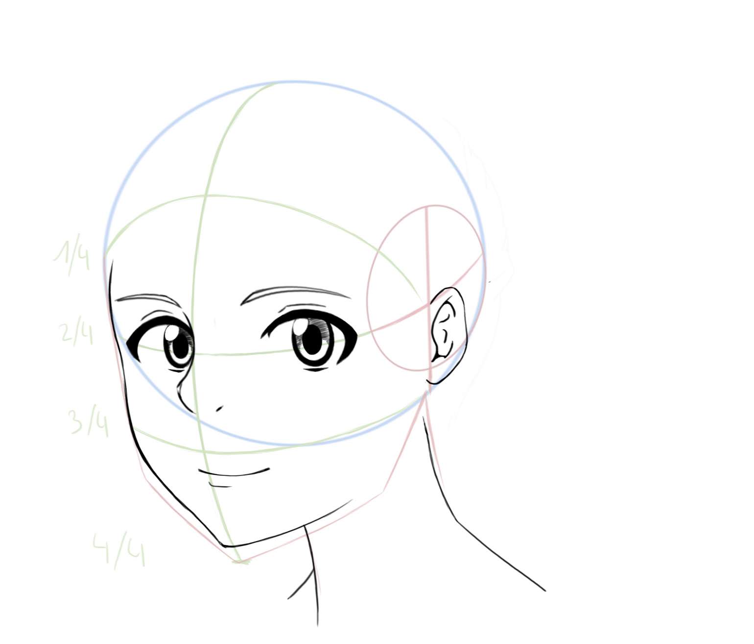 Comment Dessiner Un Visage Manga Les Cours Mangas d'Inari Sensei : Tutoriel: Dessiner le visage de côté