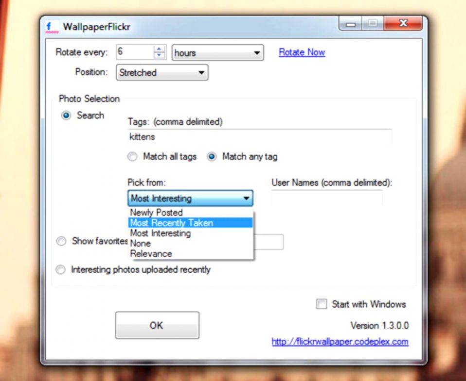 Flickr Wallpaper Rotator Download