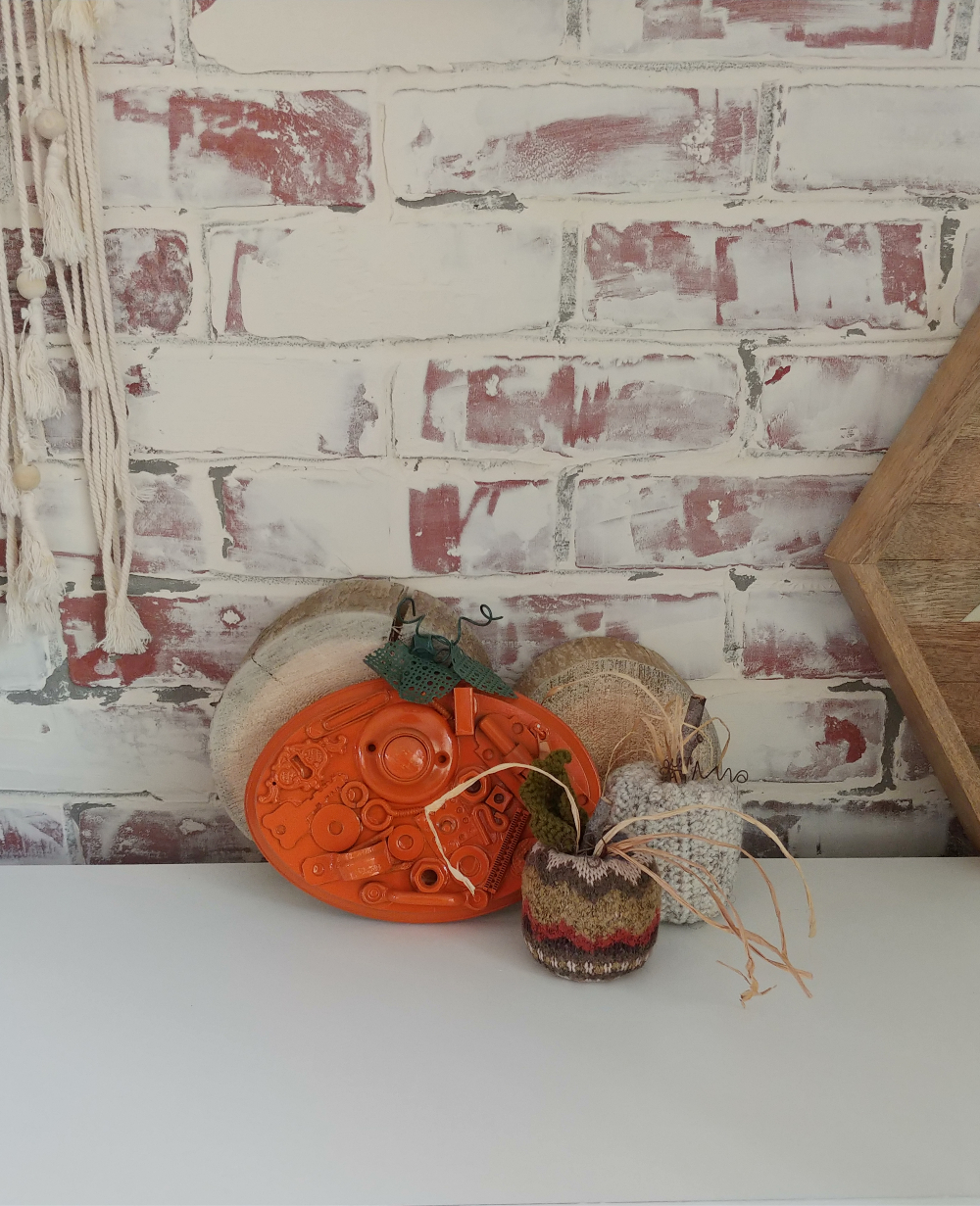 pumpkin made from junk