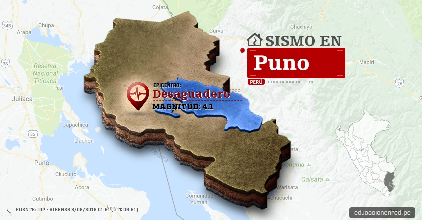 Temblor en Puno de magnitud 4.1 (Hoy Viernes 8 Junio 2018) Sismo EPICENTRO Desaguadero - Chucuito - IGP - www.igp.gob.pe Temblor en Puno de magnitud 4.1 (Hoy Viernes 8 Junio 2018) Sismo EPICENTRO Desaguadero - Chucuito - IGP - www.igp.gob.pe
