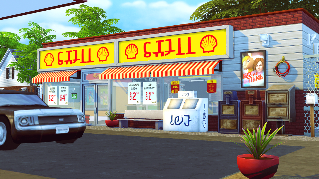 Sims 4 CC's The Best Copeland Gas Station & Ice Cream Stand by Jenba