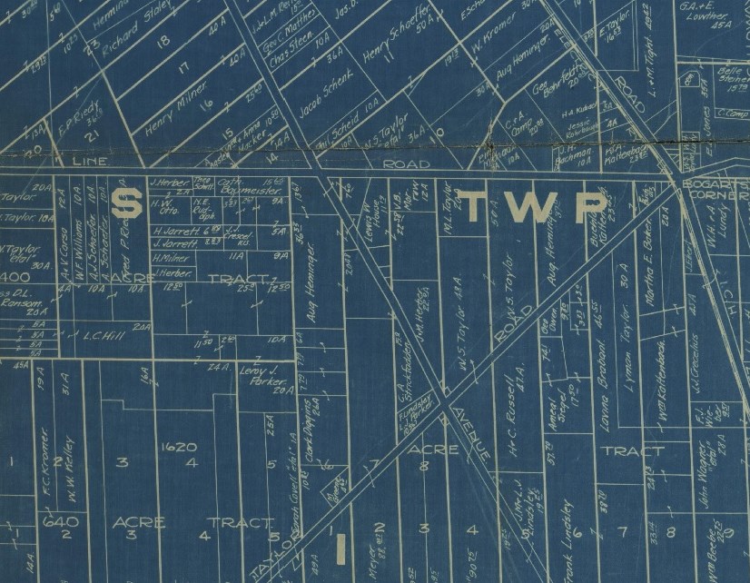Graveyard Rabbit of Sandusky Bay Plat Map of Perkins Township, Erie