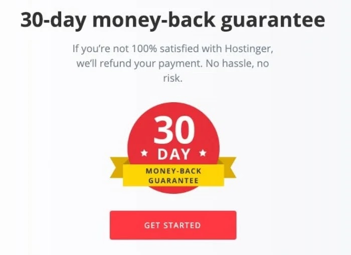 Hostinger money back guarantee