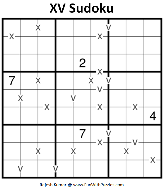 XV Sudoku Puzzle (Fun With Sudoku #303)