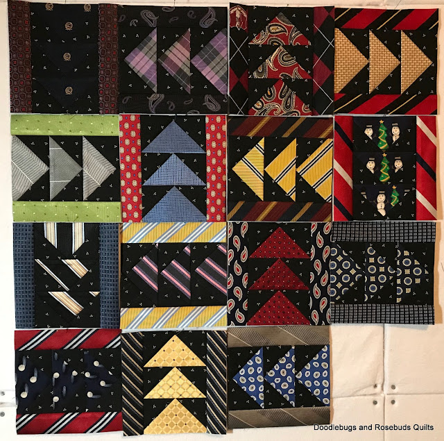 Doodlebugs and Rosebuds Quilts: Tie Blocks Grow