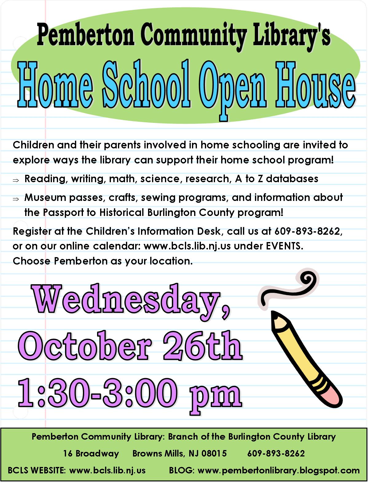 Pemberton Community Library's Blog Home School Open House