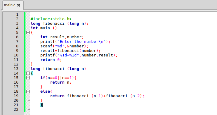Write a C program which will use recursive functions to find fibonacci ...