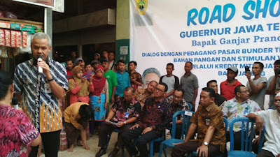 ROADSHOW GUBERNUR JAWA TENGAH DALAM RANGKA DIALOG DENGAN PEDAGANG PASAR BUNDER