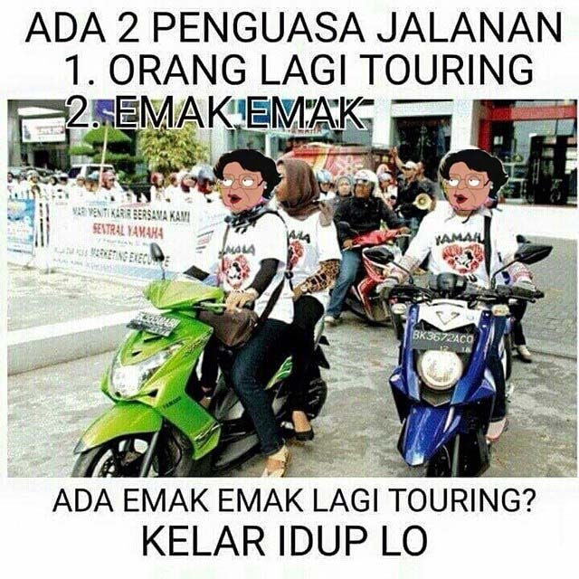 MEME LUCU EMAK EMAK NAIK MOTOR GOKIL NGAKAK