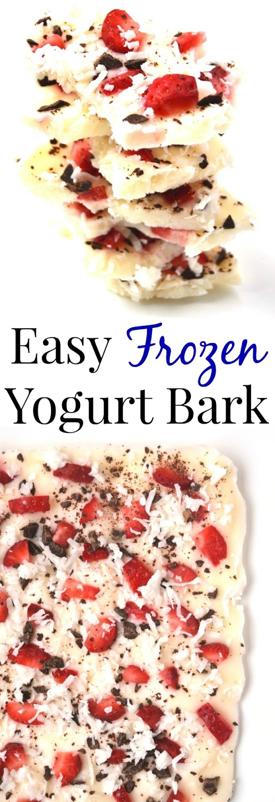 Frozen Yogurt Bark is easy, healthy and customizable- use your favorite yogurt, fruit, chocolate and other toppings! www.nutritionistreviews.com