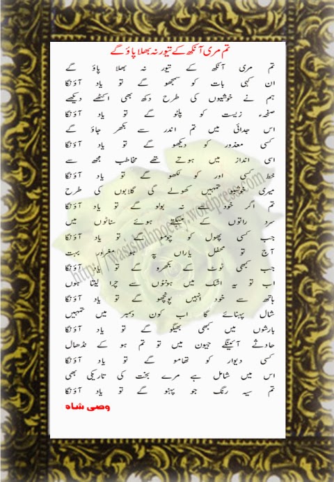 Best Urdu poetry by wasi shah ~ urdu books