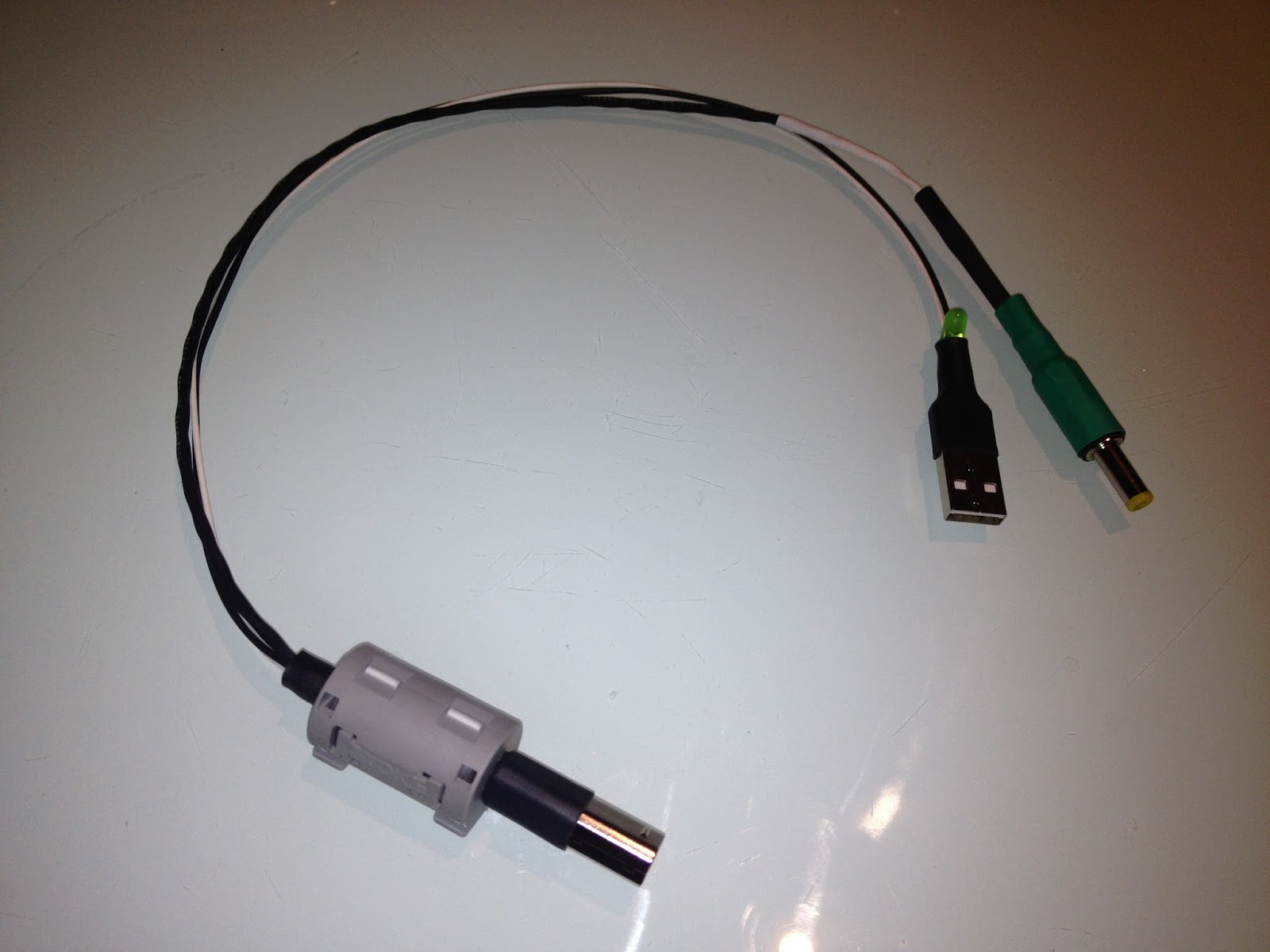 grizzlyaudio DIY solid core audio USB cable with linear power injection