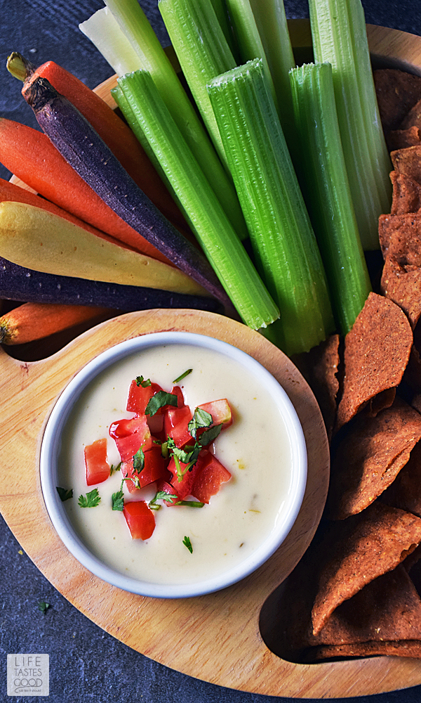 Queso Blanco Dip (White Cheese Dip) party tray