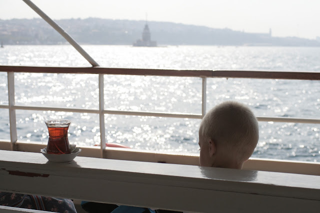 Tea for me on the boat to Kasımpaşa.
