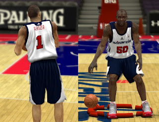 NBA 2K13 Wizards Real Home Practice Jersey Mod