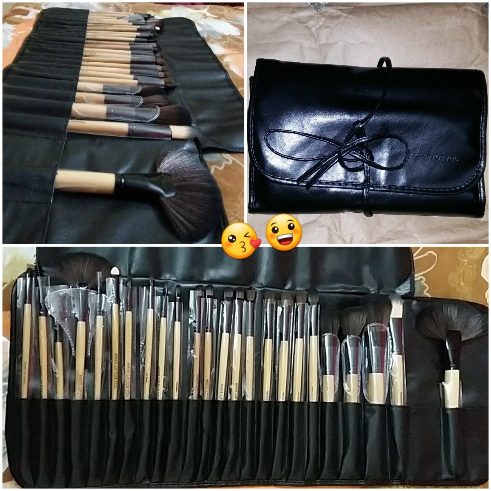 24 piece makeup brush set uses and review.
