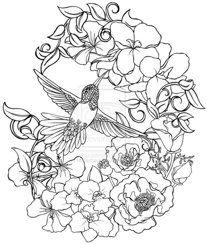 Top Detailed Flower Coloring Pages Library | Big Collection Free