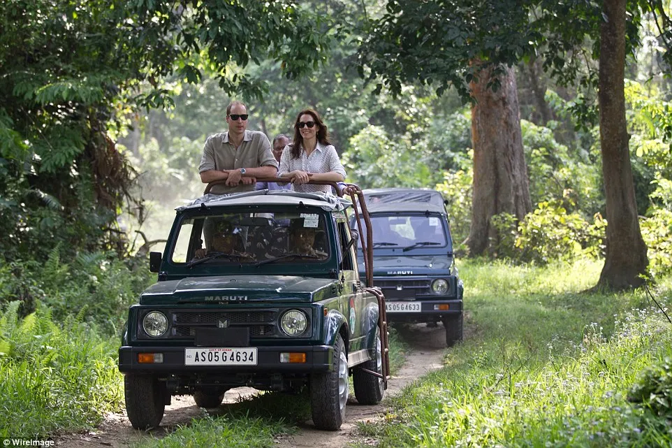 Kate and William embarked upon a safari in Assam, India 