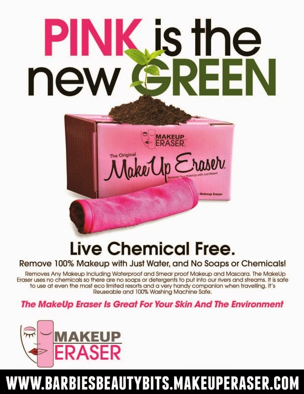 The Makeup Eraser,  eco-friendly cloth removes ALL of your makeup with only water, by barbies beauty bits