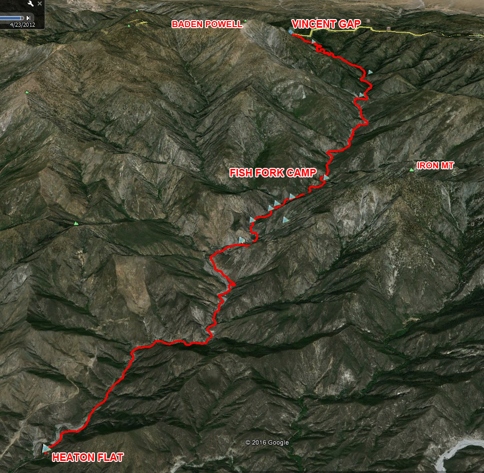 Adventure Los Angeles East Fork Group Thru Hike San Gabriel Mts