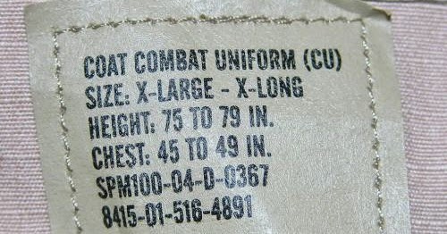 Webbingbabel: NATO Stock Number / National Stock Number NSN