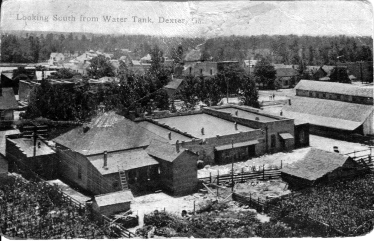 IMAGES OF OUR PAST AERIAL VIEW OF DEXTER, GA. CA. 1910