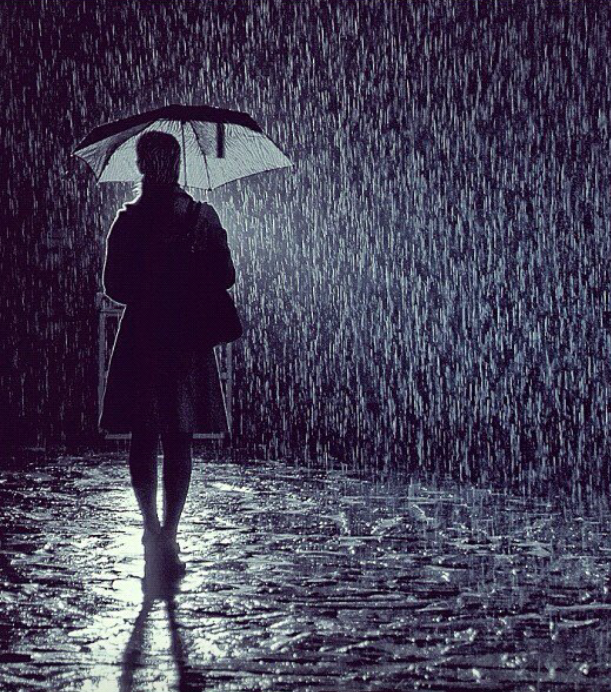 sognare di camminare sotto la pioggia senza ombrello