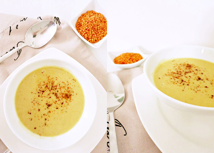 Rote Linsen-Kokos Suppe