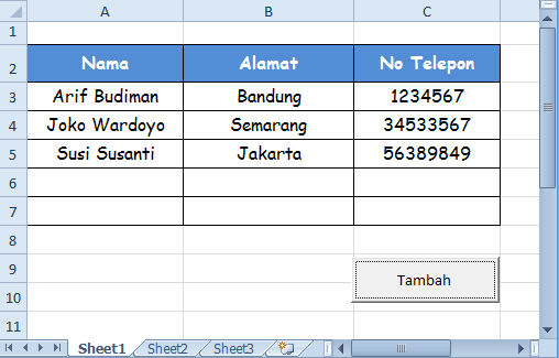 Breaking news: MEMBUAT ISIAN DATA DI EXCEL MENGGUNAKAN FUNGSI VBA