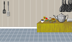 kitchen cartoon background dapur bg