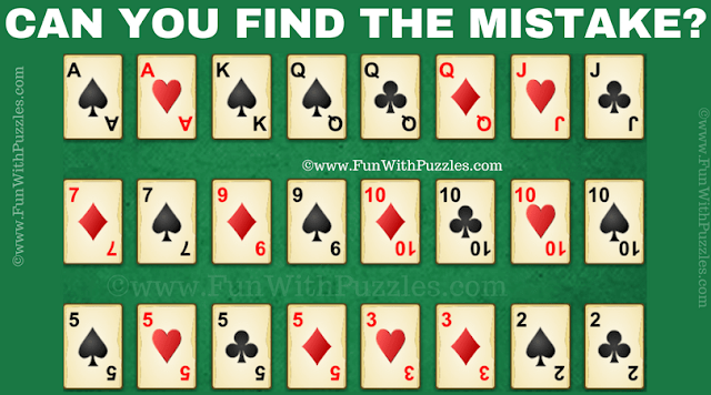 Can You Find the Mistake? Cards Picture Riddle