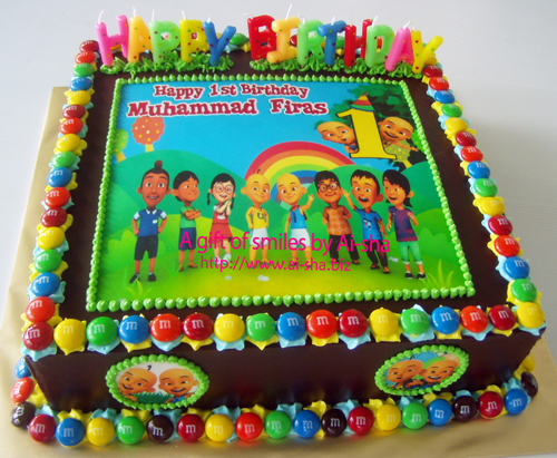 Birthday Cake Edible Image Upin & Ipin Ai-sha Puchong Jaya 