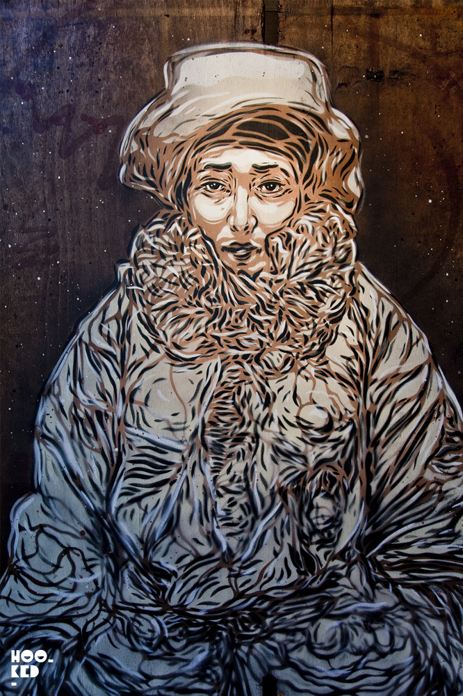 C215 - UK Street Art Exhibition Back to Black at Stolen Space Gallery