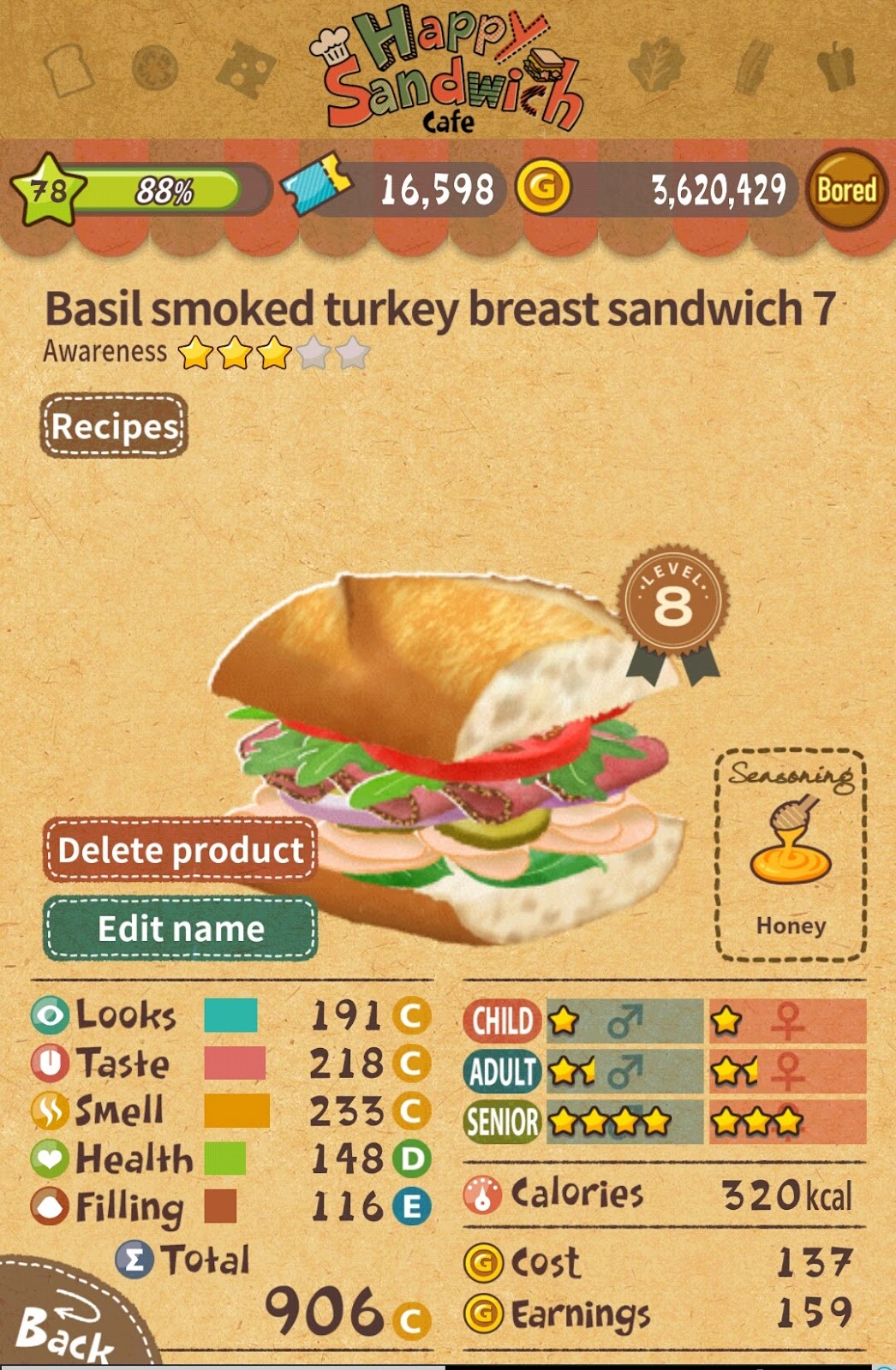 Happy Sandwich Cafe Game Tips & Recipes