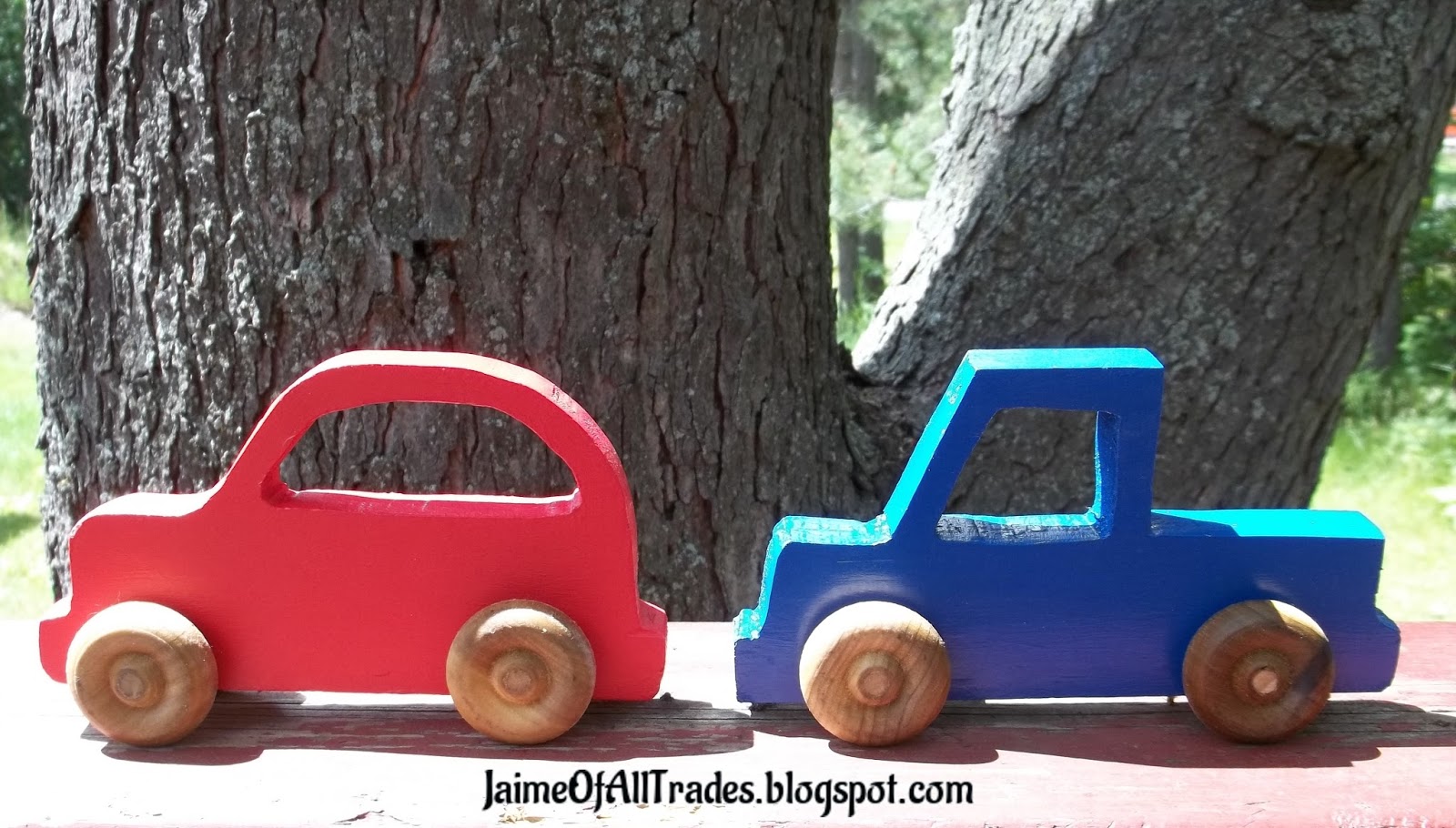 Step by step process of making a wooden toy car from scratch… sort of. 