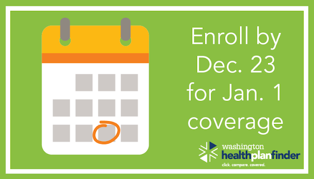Wednesday is the deadline to get a health plan for Jan. 1