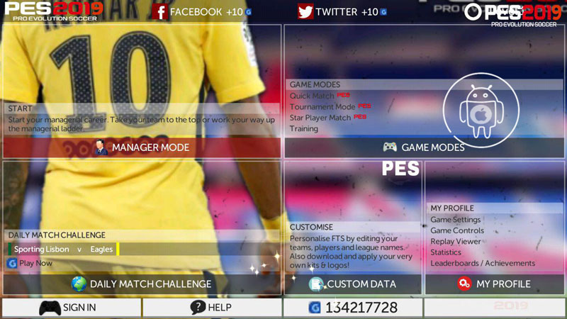 Download PES 2019 apk & obb fts19 mod for android