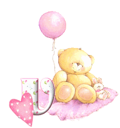 Abecedario de Osita de Peluche con Globo. Teddy Bear with Balloon Abc.