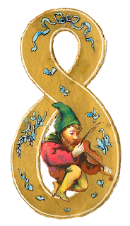 digital elf clip art elf violin illustration image