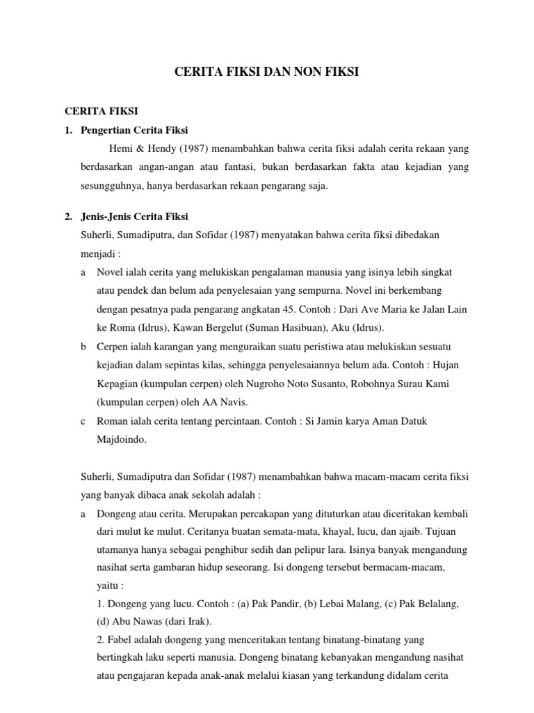 Contoh Cerita Sejarah Non Fiksi Contoh Resource